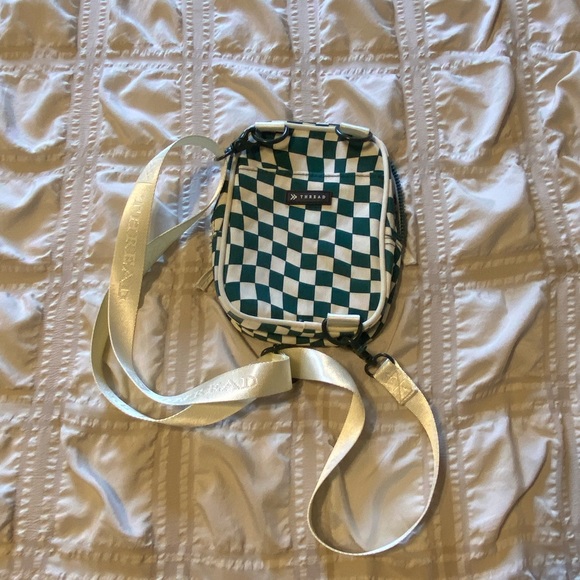 Thread Green & White Checkerboard Crossbody Shoulder Bag - Picture 6 of 6